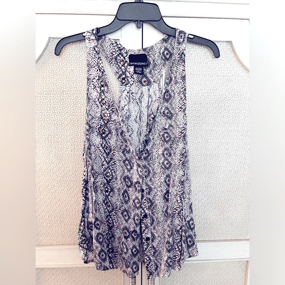 EUC Cynthia Rowley Snake Print Vest